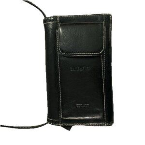 Samsonite Crossbody Black Leather Cell Holder Card Holder Organizer